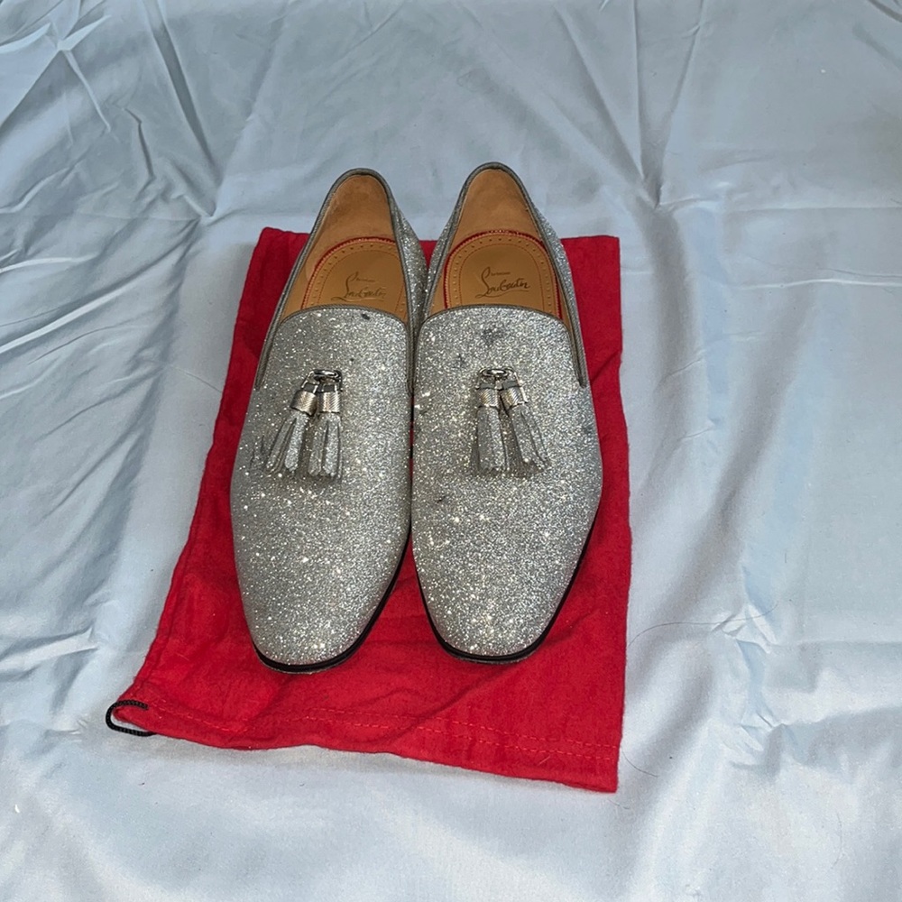 Used Christian Louboutin Men's Rivalion Leather Tassel Loafers